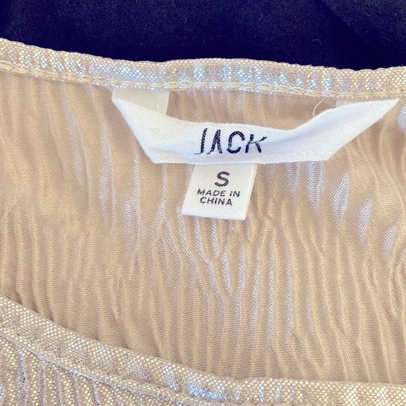 Jack by BB Dakota gold metallic tank top sleeveless blouse size S - Picture 4 of 7